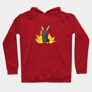 Everything is fine meme with black rabbit Hoodie